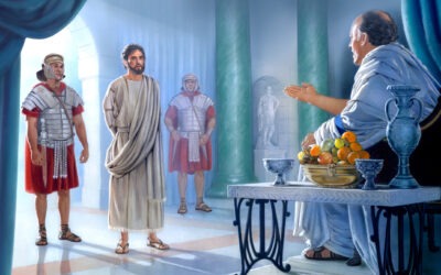 Pilátus ítélőszéke előtt: JÉZUST PILÁTUS ELÉ VEZETIK