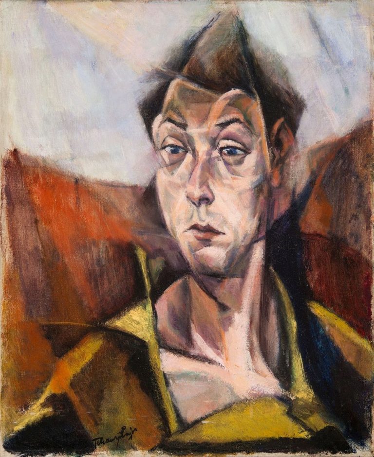 Tihanyi Lajos: Önarckép (1912) A korai modern magyar portréfestészet egyik meghatározó darabja. A széttöredezett formák és erős fény-árnyék kontrasztok belső vívódást, magányt tükröznek.